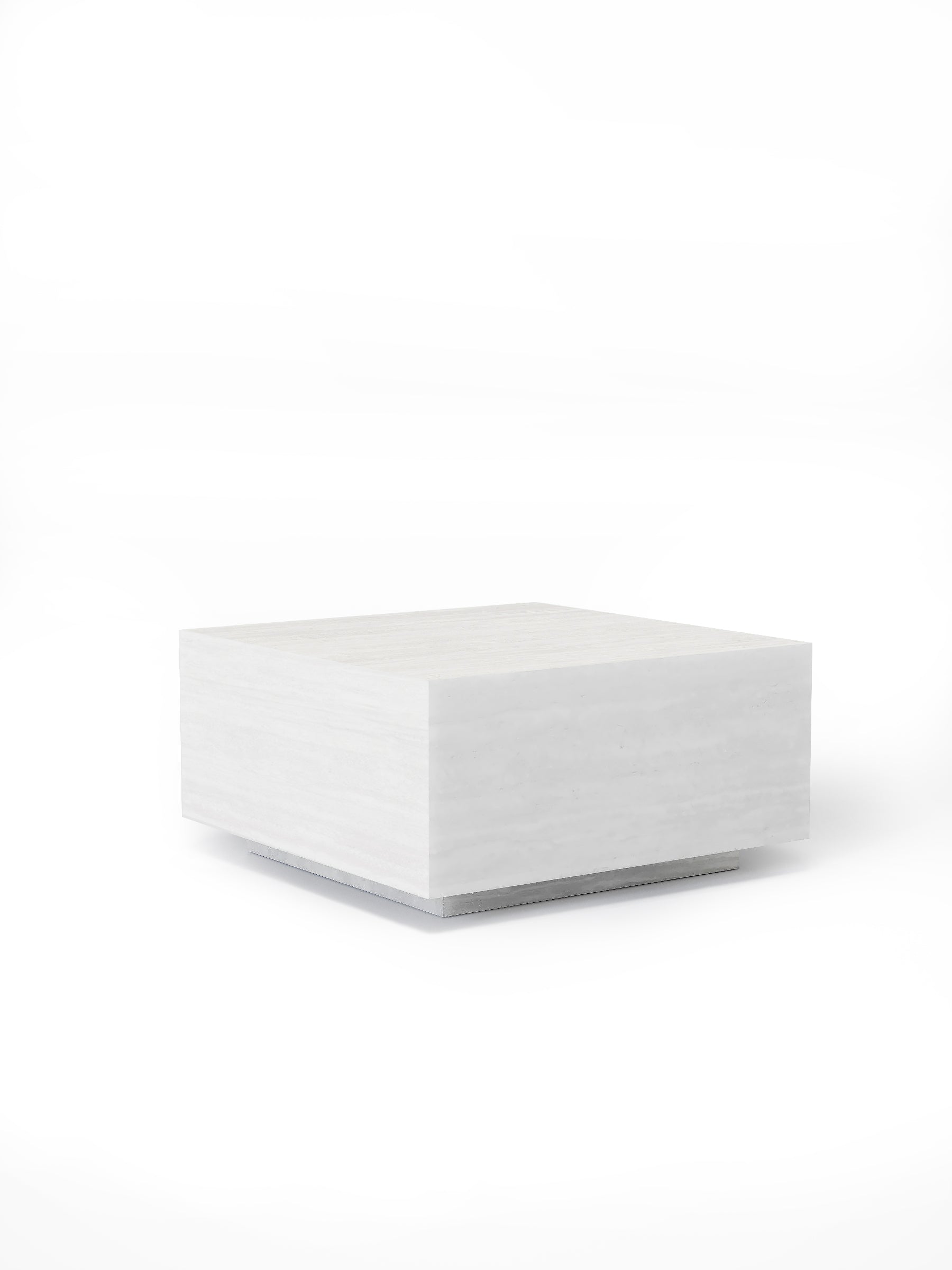 Cubo Couchtisch M Travertino White