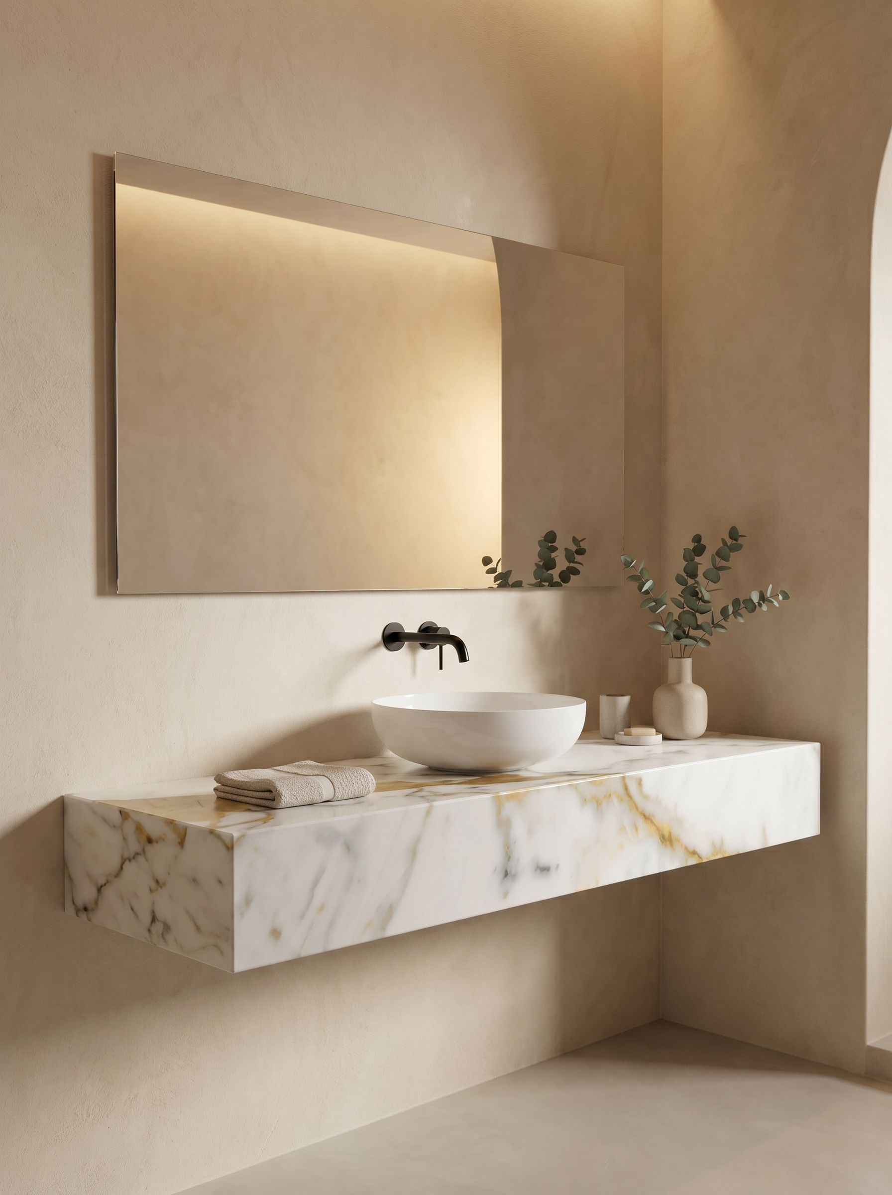 Waschtischkonsole Elegant Gold
