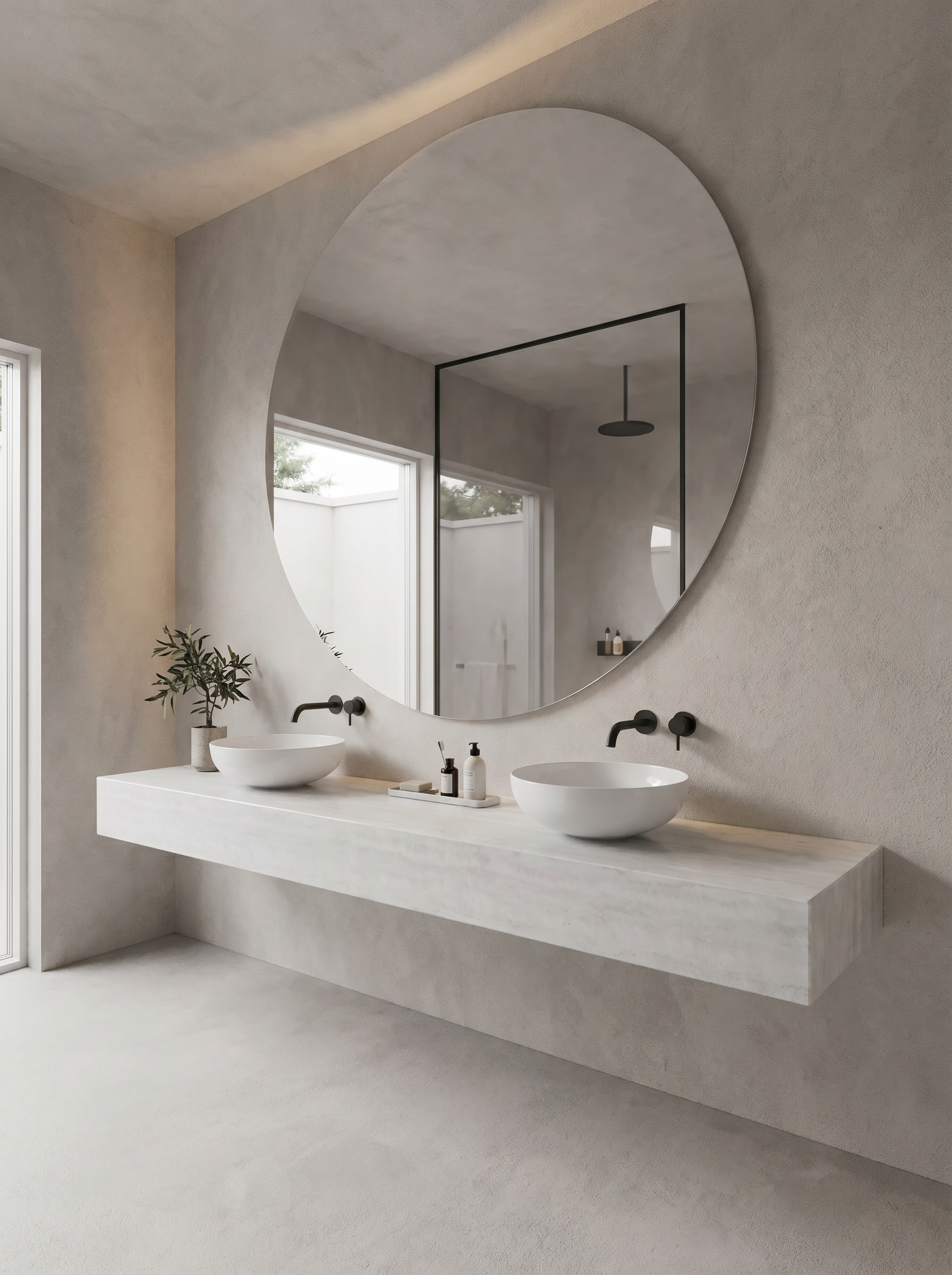 Waschtischkonsole Travertino White